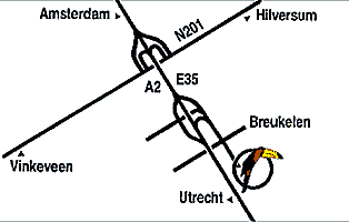 map of breukelen, netherlands